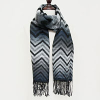 Chevron Acrylic Fringe Scarf