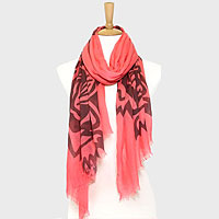 Tiger Print Cotton Scarf