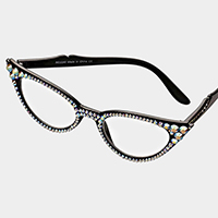 Crystal Cat Eyes Reading Glasses