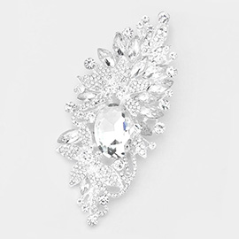 Floral Crystal Rhinestone Brooch / Pendant