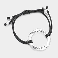 Matt 19 : 26 Bible Hoop Bracelet