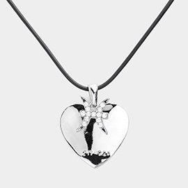 Pisces - Zodiac Heart Layered Pendant Necklace