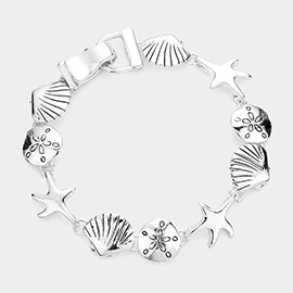 Starfish Shell Link Magnetic Bracelet