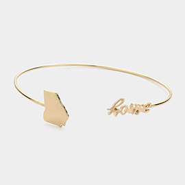 Home Message Georgia State Map Tip Cuff Bracelet