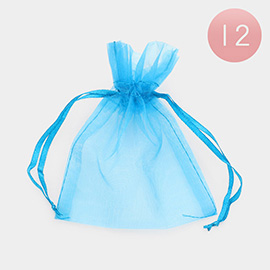 12PCS - 4 X 5 Ribboned Organza Gift Bags