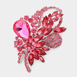 Glass Crystal Bouquet Brooch / Pendant