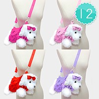 12 PCS - Sequin Dog Doll Puppy Crossbody Bag