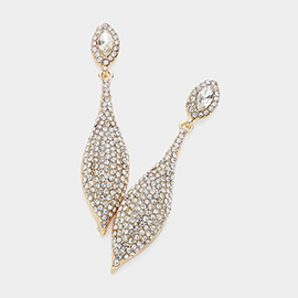 Pave crystal candlelight Drop Evening Drop Earrings