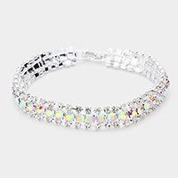 Crystal Rhinestone Evening Bracelet