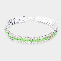 Crystal Rhinestone Evening Bracelet