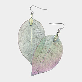 NATURE INSPIRE DIPPED LEAF EARRINGS