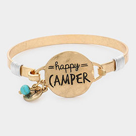 Happy Camper Message Charm Hook Bracelet