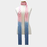 Thin ombre rope scarf