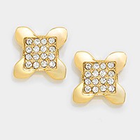 Crystal pave stud earrings