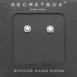 Secret Box_Sterling Silver Dipped Smile Stud Earrings