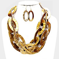 Celluloid Acetate Link Necklace