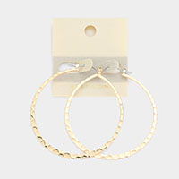 14K Gold Filled Metal Hoop Pin Catch Earrings