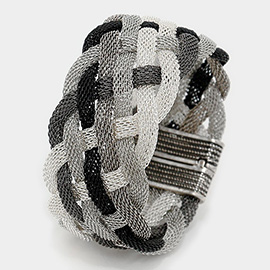 Braided Metal Mesh Magnetic Bracelet