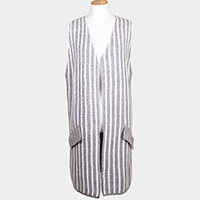 Striped Long Vest