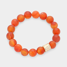 Semi Precious Stone Beaded Stretch Bracelet