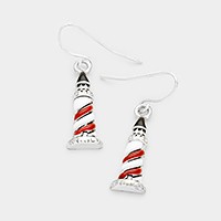 Enamel lighthouse earrings