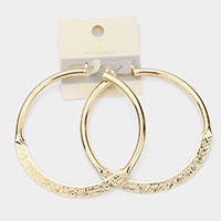 14K Gold Filled Metal Hoop Pin Catch Earrings