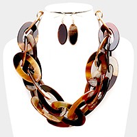 Celluloid Acetate Link Necklace