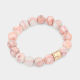 Semi Precious Stone Beaded Stretch Bracelet