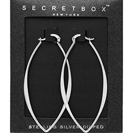 SECRET BOX_Sterling Silver Dipped Metal Hoop Pin Catch Earrings