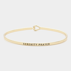 SERENITY PRAYER Message Thin Brass Metal Hook Bracelet