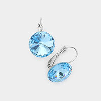 Genuine Crystal Lever Back Earrings