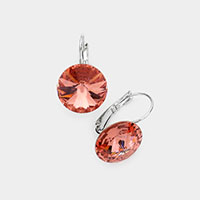 Genuine Crystal Lever Back Earrings