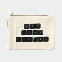 Soul sisters _ Cotton canvas eco pouch bag