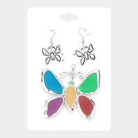 Butterfly Pendant Set