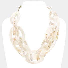 Celluloid Acetate Link Necklace