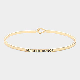 Maid of Honor Thin Metal Hook Bracelet