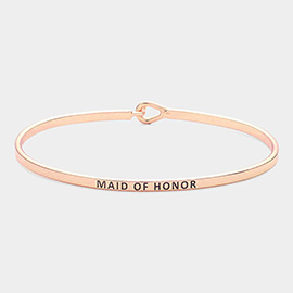 Maid of Honor Thin Metal Hook Bracelet