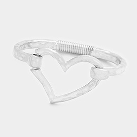 Open Metal Heart Hook Bracelet