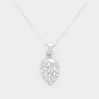 Rhinestone Teardrop Pendant Necklace