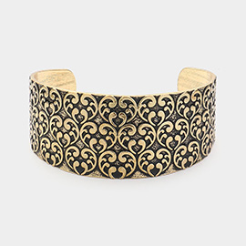 Embossed Antique Pattern Cuff Bracelet