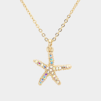 Beaded Starfish Pendant Necklace