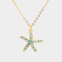 Beaded Starfish Pendant Necklace