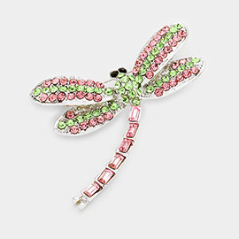 Stone Pave Dragonfly Pin Brooch