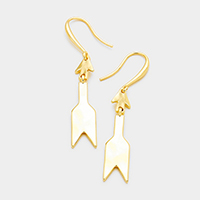 Linked Metal Arrow Dangle Earrings