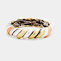 Metal Rope Pattern Stretch Bracelet