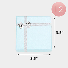 12PCS - Simple Bow Deco Square Gift Boxes