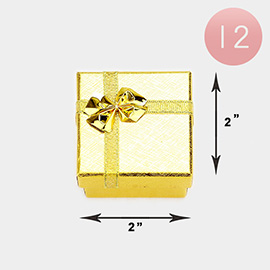 12PCS - Simple Bow Deco Square Gift Boxes