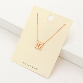 HOME Message Plate Pendant Necklace