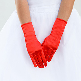 Dressy Satin Wedding Gloves