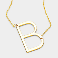 Monogram Metal Pendant Necklace